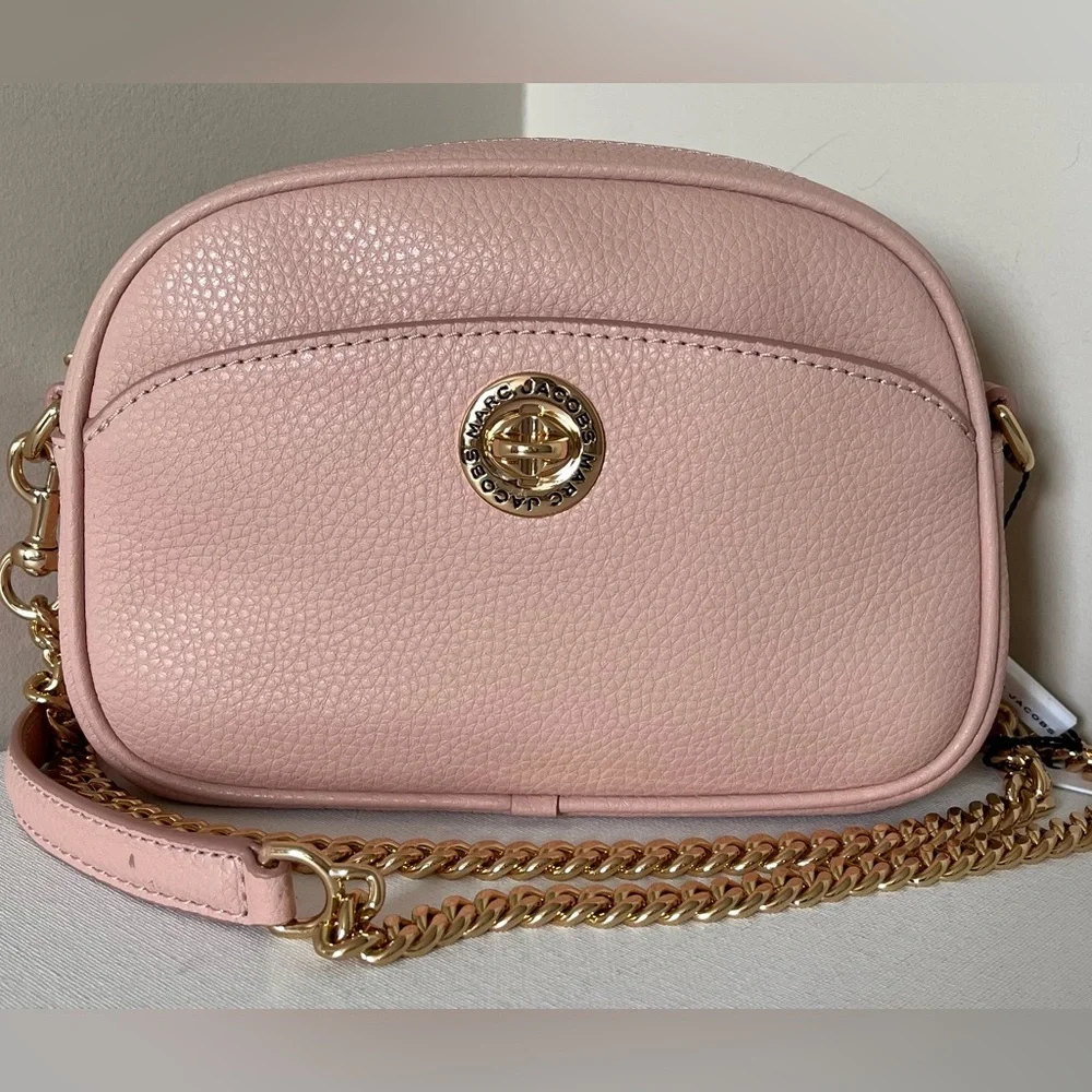 New Marc Jacobs  Crossbody Camera Bag Pebble Leather Rose